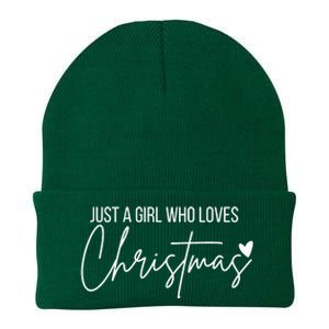 Just A Girl Who Loves Christmas Knit Cap Winter Beanie