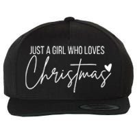 Just A Girl Who Loves Christmas Wool Snapback Cap