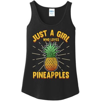 Just A Girl Who Loves Pineapple Cute Pineapple Teen Ladies Essential Tank