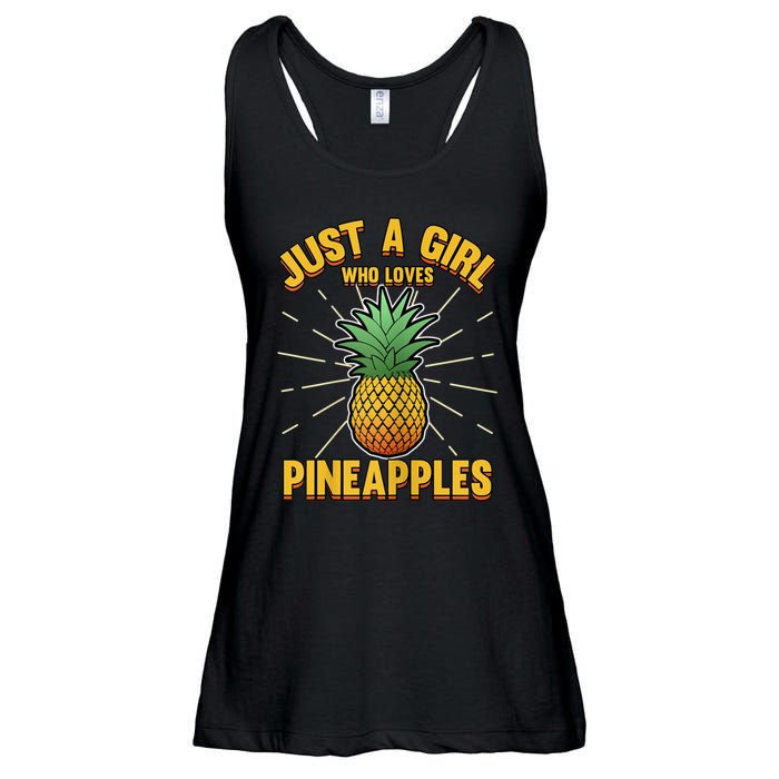 Just A Girl Who Loves Pineapple Cute Pineapple Teen Ladies Essential Flowy Tank