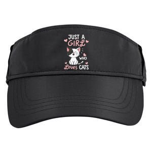 Just A Girl Who Loves Cats Cute Cat Lover Adult Drive Performance Visor