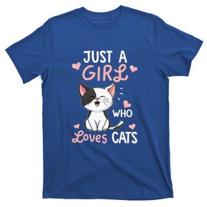 Just A Girl Who Loves Cats Cute Cat Lover T-Shirt