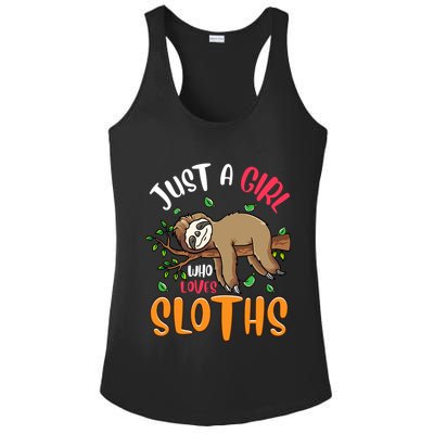 Just A Girl Who Loves Sloths Sloths For Girl Ladies PosiCharge Competitor Racerback Tank