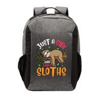 Just A Girl Who Loves Sloths Sloths For Girl Vector Backpack