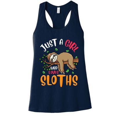 Just A Girl Who Loves Sloths Sloths For Girl Womens Tank Top