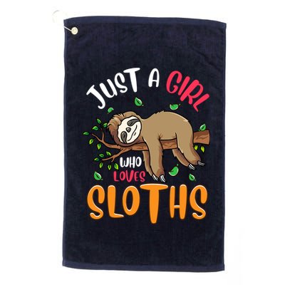 Just A Girl Who Loves Sloths Sloths For Girl Golf Towel