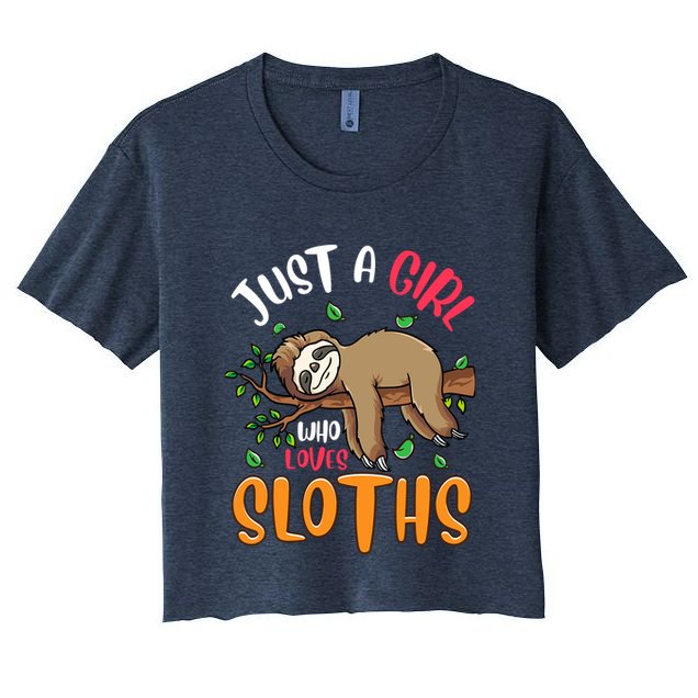 Just A Girl Who Loves Sloths Sloths For Girl Crop Top
