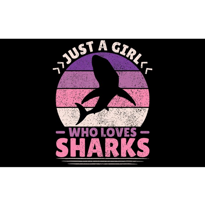 Just A Girl Who Loves Sharks Lover Shark Stuff Funny Shark Bumper Sticker