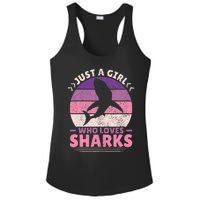 Just A Girl Who Loves Sharks Lover Shark Stuff Funny Shark Ladies PosiCharge Competitor Racerback Tank