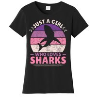 Just A Girl Who Loves Sharks Lover Shark Stuff Funny Shark Women's T-Shirt