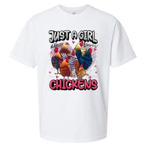 Just A Girl Who Loves Chickens Cute Chicken Lover Farmers Sueded Cloud Jersey T-Shirt