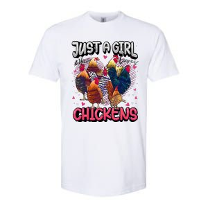 Just A Girl Who Loves Chickens Cute Chicken Lover Farmers Softstyle CVC T-Shirt