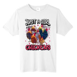 Just A Girl Who Loves Chickens Cute Chicken Lover Farmers Tall Fusion ChromaSoft Performance T-Shirt