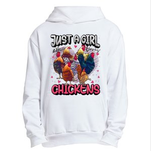 Just A Girl Who Loves Chickens Cute Chicken Lover Farmers Urban Pullover Hoodie