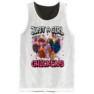 Just A Girl Who Loves Chickens Cute Chicken Lover Farmers Mesh Reversible Basketball Jersey Tank