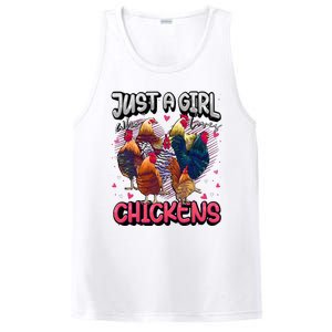 Just A Girl Who Loves Chickens Cute Chicken Lover Farmers PosiCharge Competitor Tank