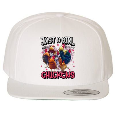 Just A Girl Who Loves Chickens Cute Chicken Lover Farmers Wool Snapback Cap