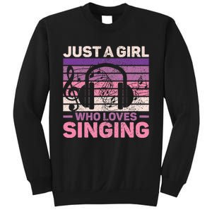 Just A Girl Who Loves Singing Women Music Lovers Teen Singer Sweatshirt