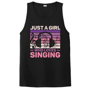 Just A Girl Who Loves Singing Women Music Lovers Teen Singer PosiCharge Competitor Tank