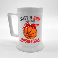 Just a Girl who Loves Basketball Beer Stein