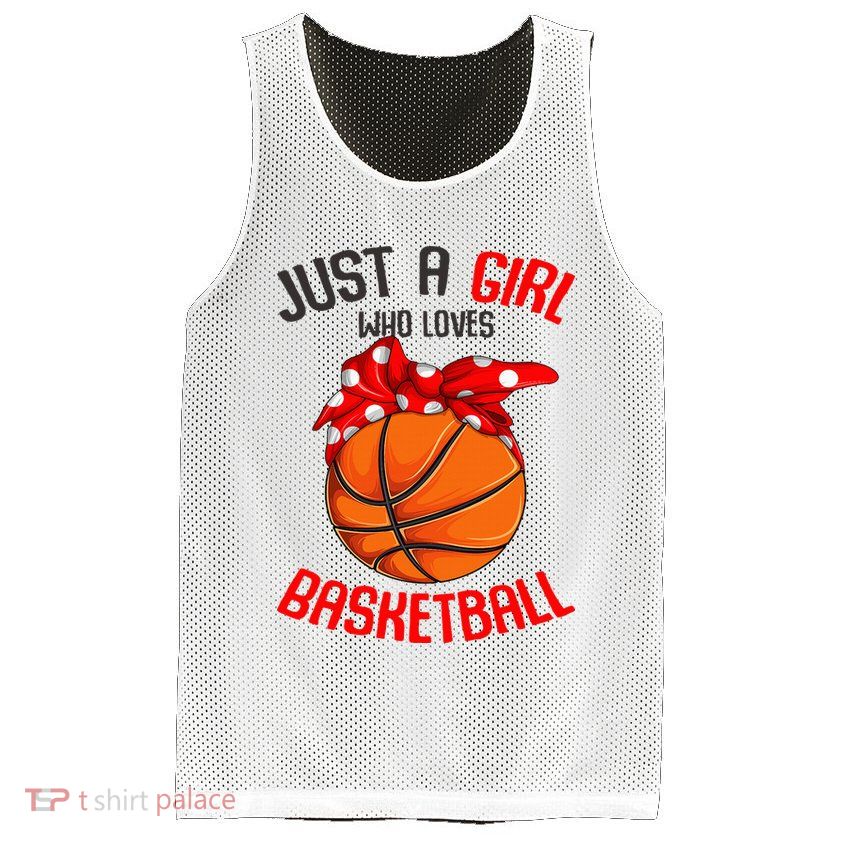 Just a Girl who Loves Basketball Mesh Reversible Basketball Jersey Tank