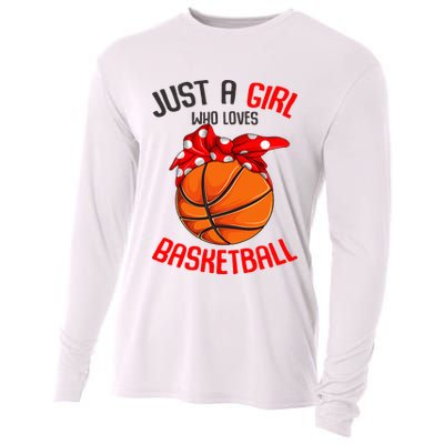 Just a Girl who Loves Basketball Cooling Performance Long Sleeve Crew
