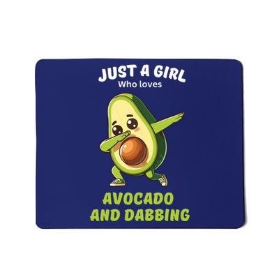 Just A Girl Who Loves Avocado And Dabbing Funny Graphic Mousepad