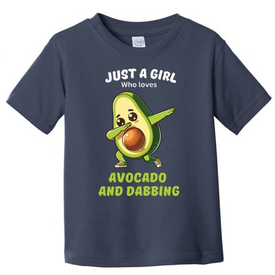 Just A Girl Who Loves Avocado And Dabbing Funny Graphic Toddler T-Shirt