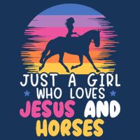 Just A Girl Who Loves Jesus And Horses Equestrian Christian 16 in Basic Backpack