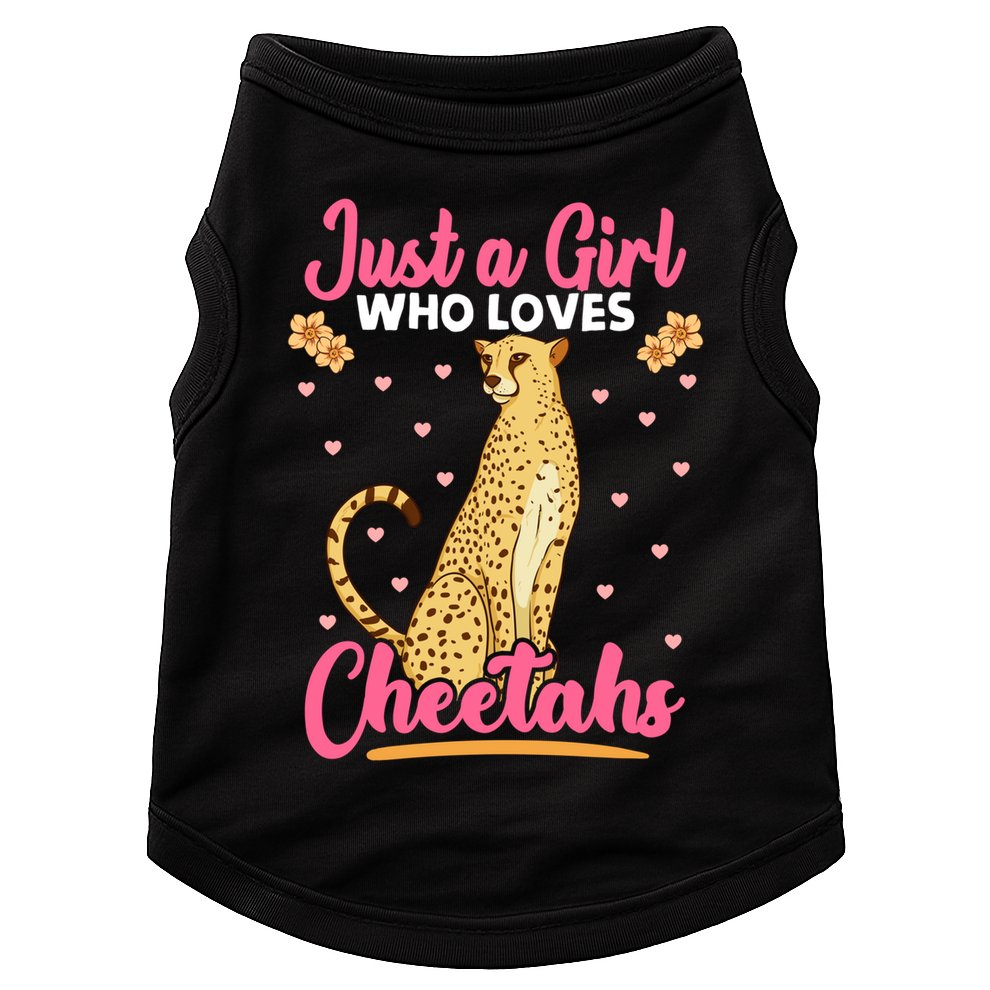 Just A Girl Who Loves Cheetahs African Savanna Zookeeper Gift Doggie Tank