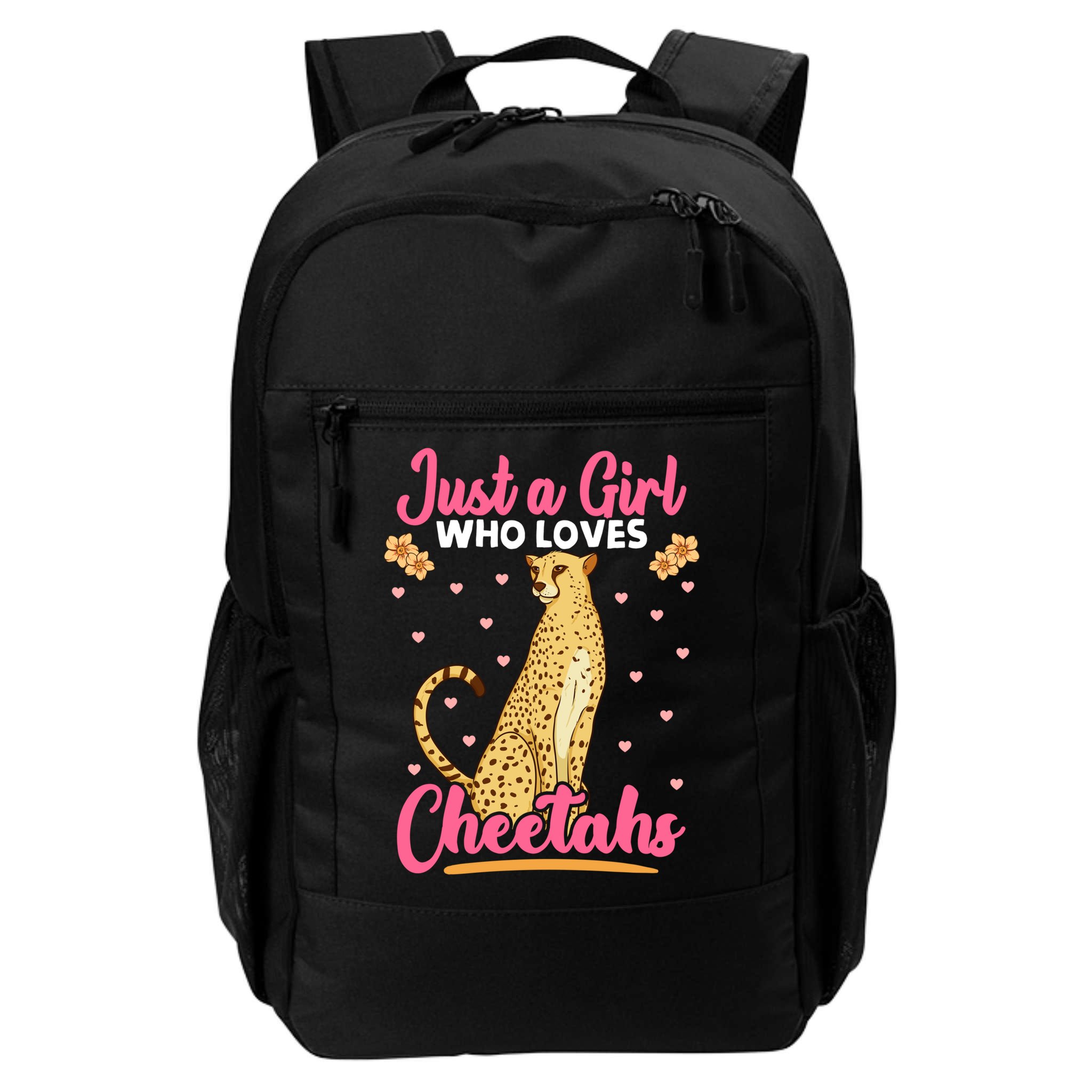 Just A Girl Who Loves Cheetahs African Savanna Zookeeper Gift Backpack