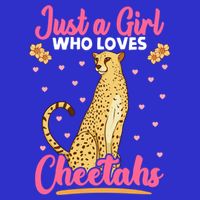 Just A Girl Who Loves Cheetahs African Savanna Zookeeper Gift Tall T-Shirt