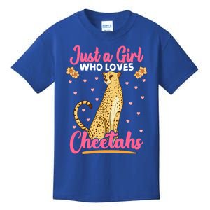 Just A Girl Who Loves Cheetahs African Savanna Zookeeper Gift Kids T-Shirt