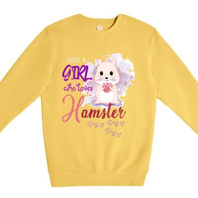 Just A Girl Who Loves Hamster Gift Premium Crewneck Sweatshirt