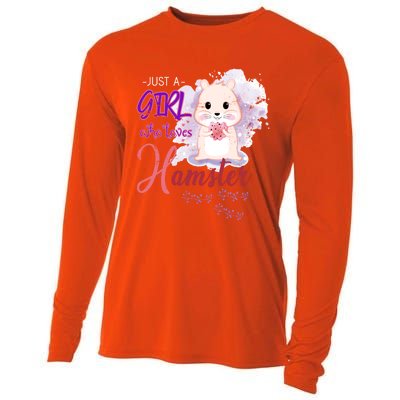 Just A Girl Who Loves Hamster Gift Cooling Performance Long Sleeve Crew