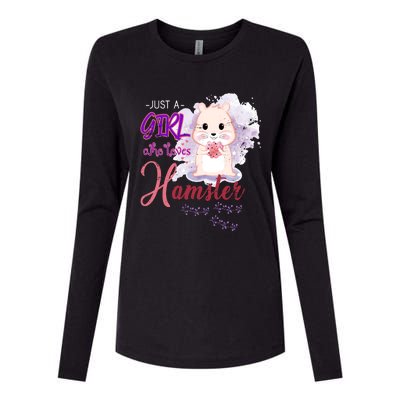 Just A Girl Who Loves Hamster Gift Womens Cotton Relaxed Long Sleeve T-Shirt