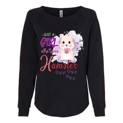 Just A Girl Who Loves Hamster Gift Womens California Wash Sweatshirt