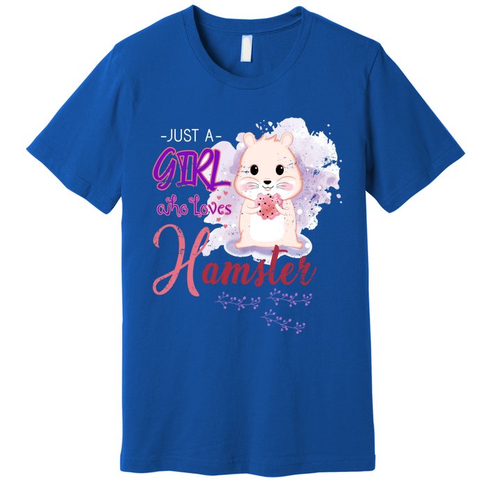 Just A Girl Who Loves Hamster Gift Premium T-Shirt