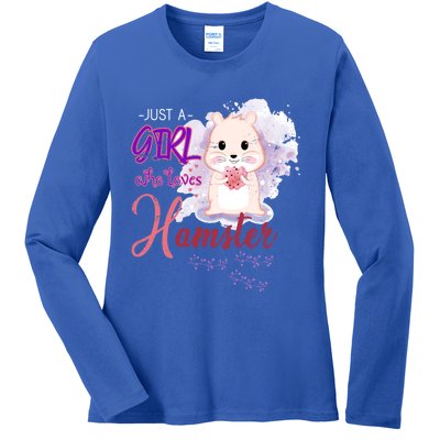 Just A Girl Who Loves Hamster Gift Ladies Long Sleeve Shirt