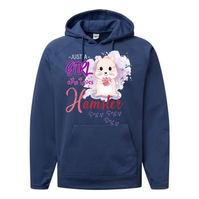 Just A Girl Who Loves Hamster Gift Performance Fleece Hoodie