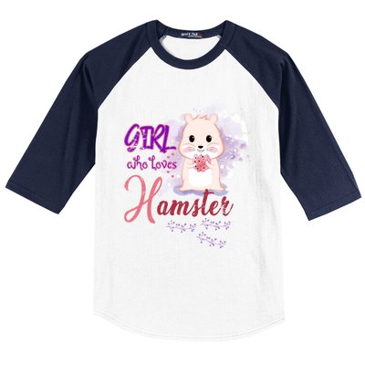 Just A Girl Who Loves Hamster Gift Baseball Sleeve Shirt