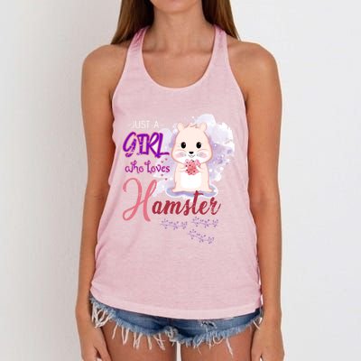 Just A Girl Who Loves Hamster Gift Women's Knotted Racerback Tank