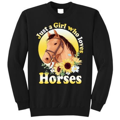 Just A Girl Who Loves Horses Riding Sweatshirt