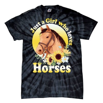 Just A Girl Who Loves Horses Riding Tie-Dye T-Shirt