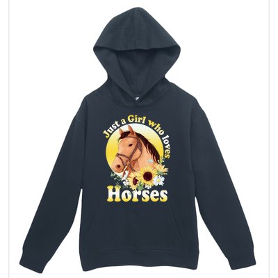 Just A Girl Who Loves Horses Riding Urban Pullover Hoodie