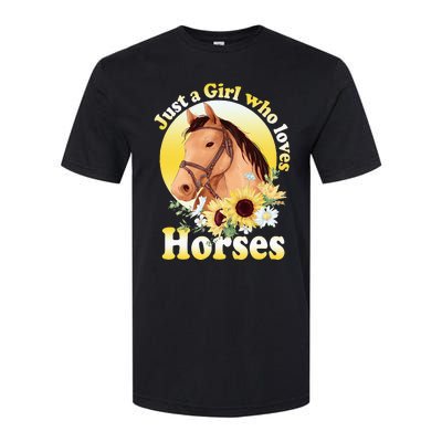 Just A Girl Who Loves Horses Riding Softstyle CVC T-Shirt