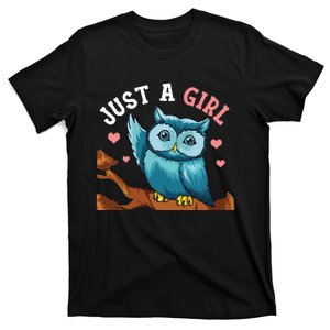 Just A Girl Who Loves Owls Gifts Owl For Girl T-Shirt