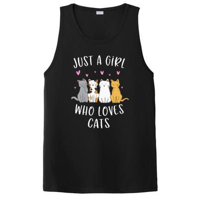 Just A Girl Who Loves Cats Cute Cat Lover PosiCharge Competitor Tank