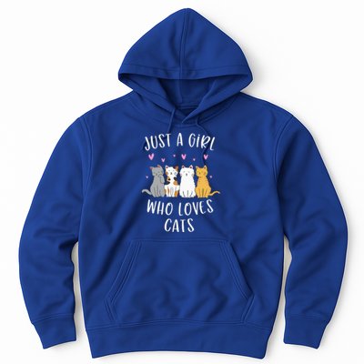 Just A Girl Who Loves Cats Cute Cat Lover Hoodie