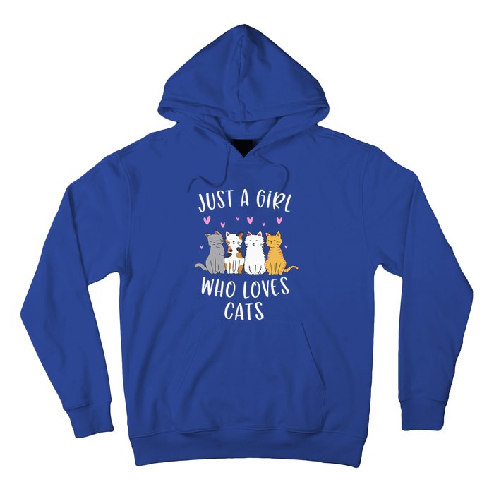 Just A Girl Who Loves Cats Cute Cat Lover Hoodie